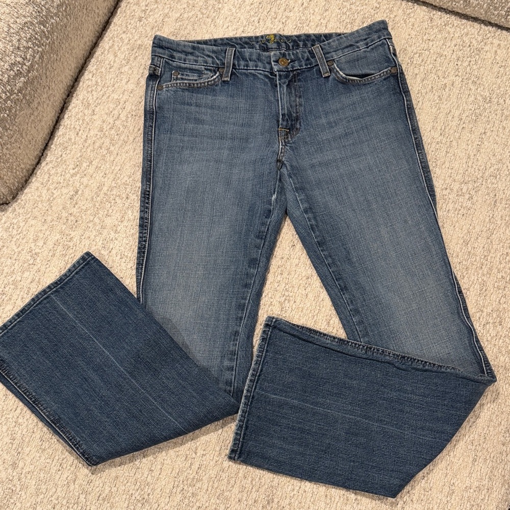 7 For All Mankind Blue Flare Jeans